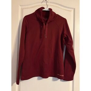 Merrell Womens Cowl Neck Pullover Sweatshirt Burgundy Red Size M Basic Outdoor